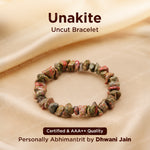 Unakite Uncut Crystal Bracelet - Abhimantrit & Certified