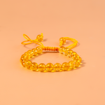 High Financial Status, Success in Job & Profession: Yellow Citrine Thread Bracelet - Abhimantrit & Certified