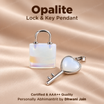 Opalite Lock And Key Pendant -Abhimantrit & Certified
