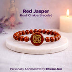 Red Jasper Root chakra Bracelet - Abhimantrit & Certified