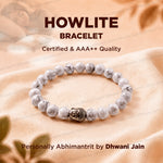 Strengthen Memory, Pain & Stress Relief: Howlite Bracelet - Abhimantrit & Certified