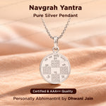 Navgrah Yantra (Pure Silver) Pendant - Abhimantrit