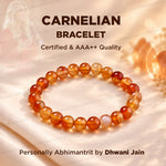 Carnelian Bracelet For Mangal Sun Strength Abhimantrit