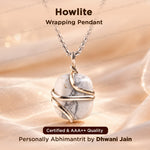 Howlite Wrapping Pendant ( Memory, Pain & Stress) - Abhimantrit & Certified