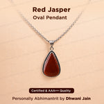 Jasper Oval Stone Pendant - Abhimantrit & Certified
