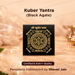 Kuber Black Agate Yantra - Abhimantrit