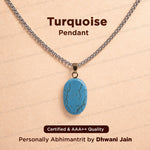 Natural Firoza Pendant - Abhimantrit & Certified