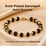 Gold Plated Karungali Malai Bracelet