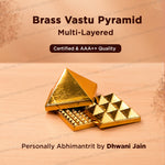 Brass Vastu Pyramid - Abhimantrit & Certified