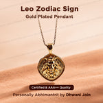 Leo Zodiac Sign Gold Plated Pendant for Men & Women