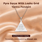 Pyra Surya With Loshu Grid Yantra Pendant