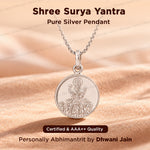 Shree Surya Yantra (Pure Silver) Pendant