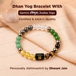 Dhan Yog Bracelet with Gemini ( मिथुन) Zodiac Sign