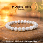 Mental Stress Relief & Confidence Bracelet (MoonStone) – Abhimantrit & Certified
