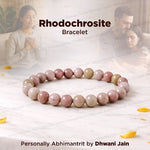 Rhodochrosite Bracelet - Abhimantrit & Certified