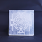 Shriyantra Selenite Plate Square – Crystal Charging & Cleansing