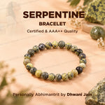 Balances Your Energy & Improves Communication: Serpentine Bracelet - Abhimantrit & Certified