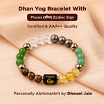 Dhan Yog Bracelet with Pisces ( मीन ) Zodiac Sign