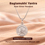 Baglamukhi Yantra (Pure Silver) Pendant