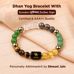 Dhan Yog Bracelet with Scorpio ( वृश्चिक ) Zodiac Sign