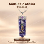 Sodalite Seven Chakra Stone Pendant - Abhimantrit & Certified