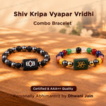 Shiv Kripa Vyapar Vridhi Combo Bracelet ( Business Success & Growth And Shiv Netra Bracelet ) - Abhimantrit & Certified
