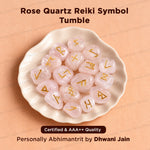 ROSE QUARTZ REIKI SYMBOS TUMBLE ( Abhimantrit & Certified )