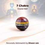 Natural 7 Chakra Crystal Ball Abhimantrit Certified