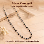 Silver Karungali Om Beads Mala Spiritual Prayer & Meditation