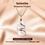 Selenite Wrapping Pendant - Abhimantrit