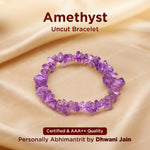 Amethyst Uncut Crystal Bracelet - Abhimantrit & Certified