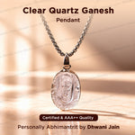 Clear Quartz Ganesha Pendant - Abhimantrit