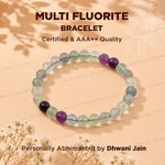 Mental Clarity & Focus: Multi Fluorite Bracelet - Abhimantrit & Certified