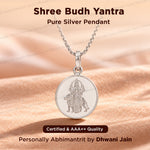 Shree Budh Yantra (Pure Silver) Pendant - Abhimantrit