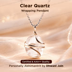 Clear Quartz Wrapping Pendant - Abhimantrit