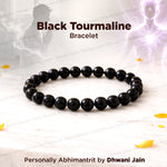 Protect from Psyhic attacks & Negative Engery: Black Tourmaline Bracelet - Abhimantrit & Certified