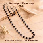 Silver Karungali Malai Jap Mala for Prayer, Meditation & Spiritual Worsh