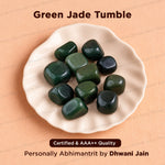 GREEN JADE TUMBLE ( Abhimantrit & Certified )