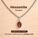 Rahu: Hessonite Pendant - Abhimantrit & Certified