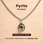 Pyrite Oval stone Pendant - Abhimantrit & Certified