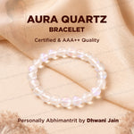 Stress Relief & Energy Balancing: Aura Quartz Bracelet - Abhimantrit & Certified