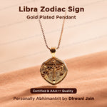 Libra Zodiac Sign Gold Plated Pendant for Beauty & Elegance