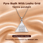 Pyra Budh With Loshu Grid Yantra Pendant