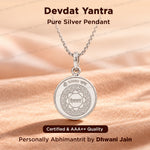 Devdat Yantra (Pure Silver) Pendant
