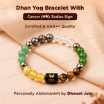 Dhan Yog Bracelet with Cancer ( कर्क ) Zodiac Sign