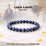 Enhancing intuition and spiritual awareness: Lapis Lazuli Bracelet - Abhimantrit & Certified