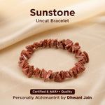Sunstone Uncut Bracelet For Confidence Positivity Energy Boost - Abhimantrit & Certified