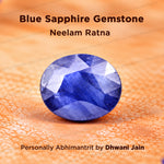 Blue Sapphire (Neelam) 7.74 Carat (Flat Oval)