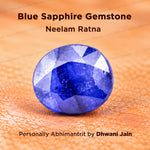Blue Sapphire (Neelam) 7.74 Carat (Pointed Oval)