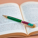 Malachite and Amethyst Pen